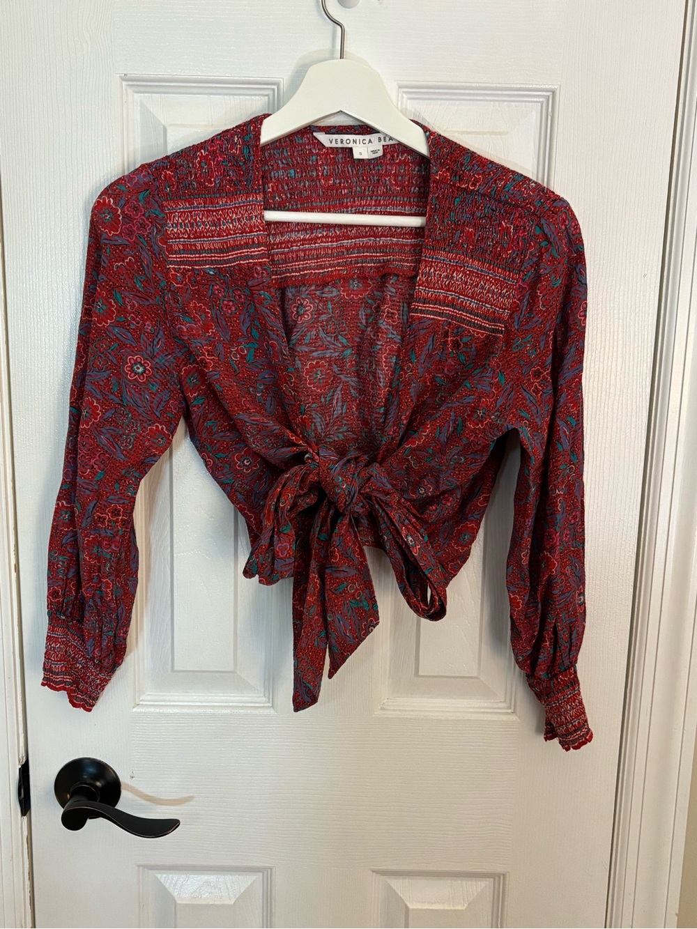 Veronica Beard Sarah Floral Crop Top